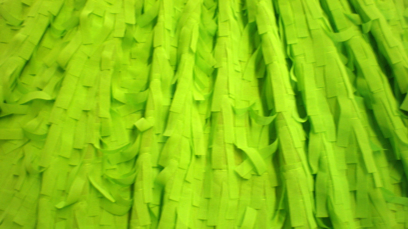 4.Lime Chiffon Fringe Fabric